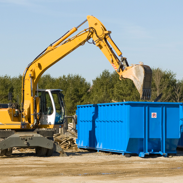 what size residential dumpster rentals are available in Lee Center